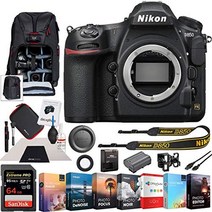니콘 d850 45.7메가픽셀 풀프레임 FX 포맷 디지털 SLR 카메라 블랙 바디 번들 64GB 메모리 카드 사진 및 비디오 전문 편집 세트 카메라 슬링 백팩 및 클리닝 키트, 한개옵션0