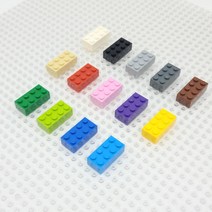 요고요 레고 호환 부품 커스텀 벌크 브릭 블럭 타일 플레이트 100G 소포장 패키지, [브릭 2 x 4] 파란색 100G