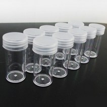 10개입 10ml 다용도 실험용 투명 원통형 용기 어린이집 유치원 제작 초등 방과후 창작 조립