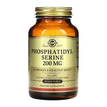 솔가 Solgar 포스파티딜세린 Phosphatidylserine 200mg 60정, 1개, 60개