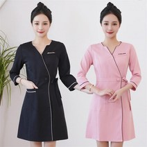 여성 피부관리사 네일 유니폼 작업복 가운 미용사