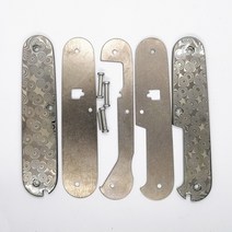 공구 91mm 빅토리녹스 스위스 아미 나이프 스케일 핸들 용 패턴 스틸 1 쌍, [01] 2 Layer