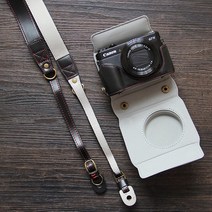 캐논 g7x Mark2 Mark3 케이스 넥스트랩 가죽 파우치, 1개, Mark 3 - 가죽 브라운