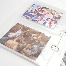 무지 포토카드 포카 인생네컷 앨범 바인더 스티커 티켓북 속지 10장, 무지 포토카드 바인더 속지 10장 ( 3칸 )