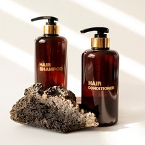 홈스토킹 베이직 심플 욕실 디스펜서 샴푸통 500ml, 1개, 화이트 골드 /볼드폰트 /SHAMPOO