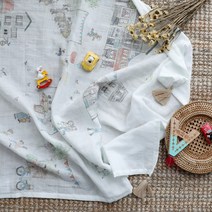 [파코홈] 헬로마켓 순면이중직 타슬 거즈블랭킷(70x100)