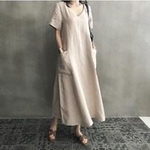 여신원피스 예쁜 롱원피스 S22465 면 허리밴딩원피스 반팔원피스 마혼방 V넥 완전 여름신상원피스 리본원피스