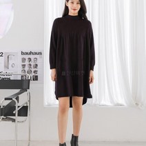여자 엠파이어 셔링 트임 a라인 반목니트 미니원피스