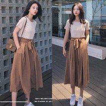 편한 여름 바지 티셔츠 와이드 패션 코디 캐주얼룩