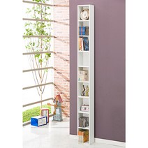 타워형 틈새 DVD장 9칸, 화이트