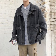 검정색 남자 캐주얼 데님 자켓 여행 나들이 코디 점퍼 남성 가죽 양 가을 라이더 야상