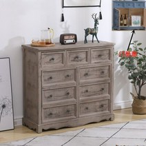 빈티지 북유럽 원목 거실장 엔틱 높은 수납장, 블루 길이60 폭35 높이85cm