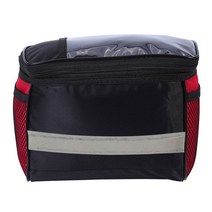 핸들바 백 프론트 튜브 보관 파우치 라이딩, 18x10x15cm, 폴리 에스터, 레드