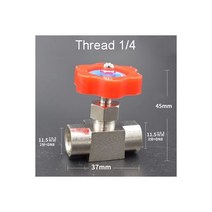 니들 밸브 벨브 구멍 직경 6mm 8mm 10mm 12mm 주황색 플라스틱 손잡이 금속 고압 내구성 튜브 타입 글로브, Thread 02