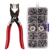 똑딱이단추 펀치 스냅단추 세트 가시도트 펀칭 티단추 펀칭기 가방부자재 옷수선, 스냅단추펀치+단추100세트