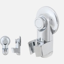 모텔 깔끔 보관 거울 타일 진공흡착 샤워기 거치대 게스트하우스 욕실용품, 샤워기행거 화이트