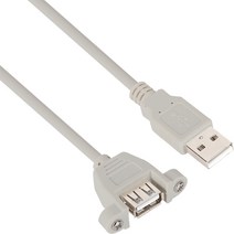 NETmate 넷메이트 NMC-UF203SV USB2.0 연장 AM-AF 판넬형 케이블 0.3m 그레이 케이블-연장케이블, 1