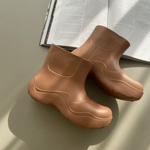 하프 통굽 키높이 파스텔 레인 부츠 장마 용품 장화