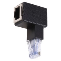 이더넷 어댑터 90 ° RJ45 수컷에서 Fe 확장 CAT6 LAN 네트워크 커넥터, 구부리십시오