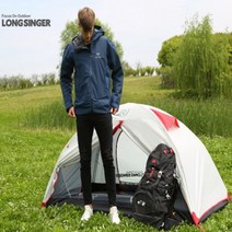 JR1 초경량 야외 캠핑 텐트 폭우 예방 1인용 등산 트레킹 비박텐트 PU3000mm, 빨강색