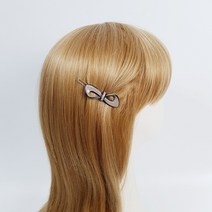 프랑스핀 호피 파스텔톤 큐트 미니 리본 옆머리 앞머리 수동 똑핀