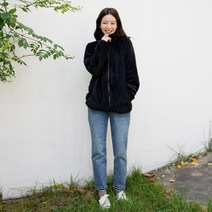 후리스 집업자켓 블랙