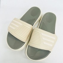 아디다스 아이보리 쿠셔닝 슬리퍼 쿠셔닝 벨크로 사무용 실내화 키높이 패션 슬리퍼 발볼 조절 푹신한 슬라이드