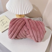 패브릭얀 자이언트얀1kg 벨벳 망고실 뜨개실, 벨벳딥로즈1kg