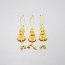 전통매듭복주머니 2.3cm×11cm 노랑 전통공예 장신구줄전통소품 노리프렌즈 만들기재료 전통꾸미기