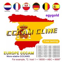 유럽 ​​스페인 2021 위성 수신기 지원을 위한 안정 GTmedia V8 Nova V7S v8x V9 Freesat Oscam Server 테스트 48h용 DVB-S2, 협동사, 4년 보증, egygold-7 유치권