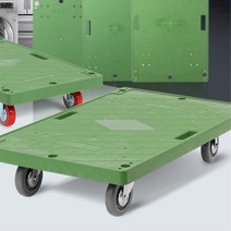 손잡이없는 짐수레 플라스틱 사각대차 이동식구르마 짐운반카트 짐옮기기 오피스 밀차, 1개