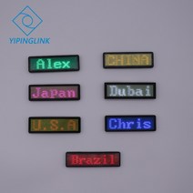 LED명찰 전자 이름 명찰 블루투스 LED 이름 광고 usb 로그인 7 색 모바일 앱 변경 프로그램 충전식 휴대용, Blue LED Bluetooth