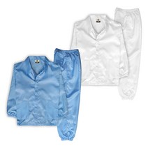 KJ 방진복 상하세트 Y카라 제전복 무진복 제전방진복 클린복 크린룸 반도체 정전기방지 작업복 투피스, 화이트-2XL(105)