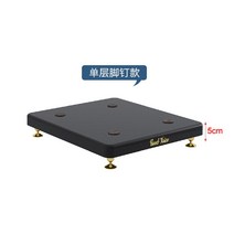 이중층 이동식 컴퓨터 본체 받침대 PC 데스크탑 선반 바퀴 스피커 트레이 거치대 케이스, 싱글레이어20x30볼드풋네일매트블랙
