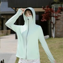 여름 여자바람막이자켓 자외선방지 후드집업 아이스실크 페이스썬캡+바람막이자켓 SWSUNCAP2106004H
