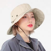 라핑 와이어 등산모자 사파리 낚시 캠핑 벙거지 모자 부니햇, 연베이지