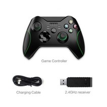 마이크로소프트 Xbox 4세대 무선 컨트롤러 조이스틱 2.4G 무선 게임 컨트롤러 조이스틱 Xbox One PS3 콘솔, 한개옵션1, 01 Black