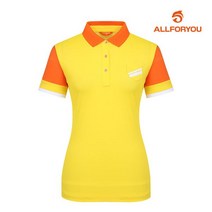 [올포유] [올포유] 여성 배색 카라 반팔 티셔츠 AWTPI6102-203_G