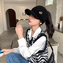 보슈 여성 털 니트 겨울 썬캡 털모자 골프 모자 cn4-2