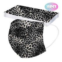 20스타일 페이스 마스크 성인 10pcs 레오파드 프린팅 방풍 일회용, E-10pcs
