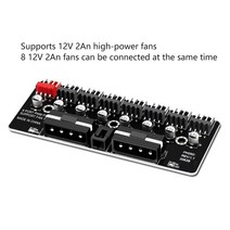 2PCS PWM 팬 허브 데스크탑 컴퓨터 CPU 확장기 지원 3 핀 4 12V, [01] 브라운
