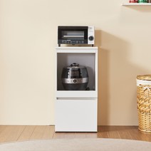 데코라인 오비 800 틈새장 주방수납장, 화이트