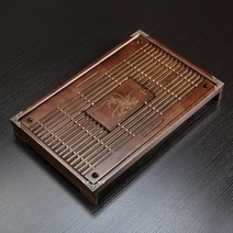 나무달 다도 차판 43 x 28 cm, 브라운, 1개
