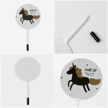 템팜 유니콘 부채 0.5MM 볼펜 화이트 주문제작 홍보물품 판촉물, 오렌지, 1개