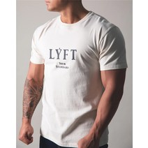 남성 짐웨어오버핏 헬스오버핏반팔 어깨넓어보이는옷 여름반팔티셔츠 JP amp UK LYFT 남성용 면 반팔 티셔츠 피트니스 러닝 체육관 티 탑 여름 셔츠 스포츠 의류