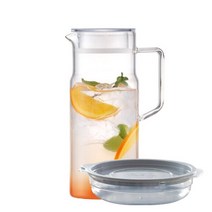 락앤락 투명한 메트로 내열 유리 저그 물병 [+가쯔용기] 세트 물통 워터 보틀 디스펜서 1리터 2리터 1L 2L, 1.2L 1개 +가쯔