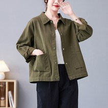 봄가을 큰언니 빅사이즈 카고 야상점퍼
