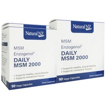 뉴질랜드 내추럴엔젯 데일리 MSM 2000 엠에스엠 90베지캡슐x3 엔조제놀, 3개, 90개