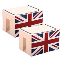 조은리빙 유니언잭 리빙박스 66L, 아이보리, 2개