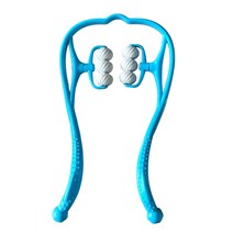 살림데이 4세대 2way 다용도 지압 롤러 셀프 휴대용 마사지기 안마기, 1개(블루)